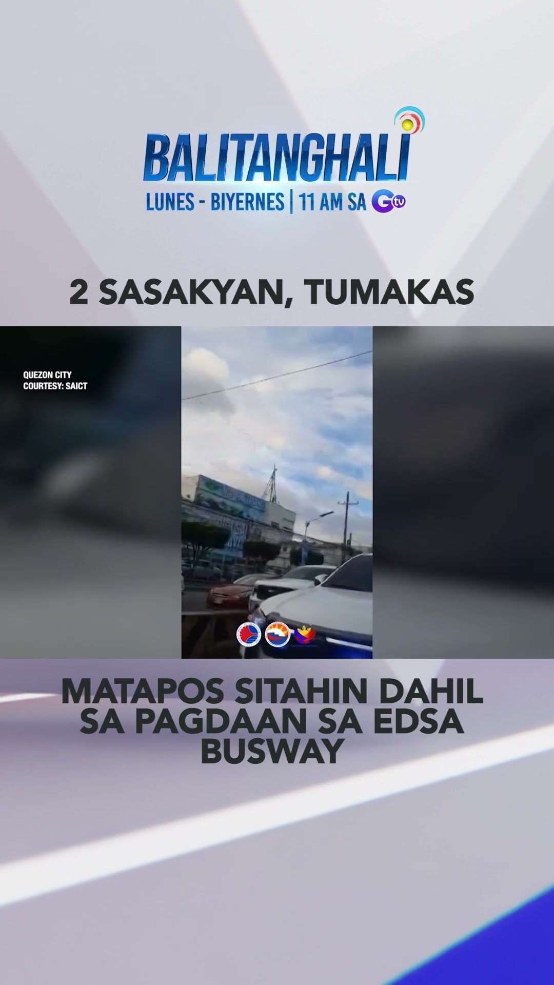 2 sasakyan na dumaan sa EDSA busway, tumakas sa paninita ng SAICT #shorts | Balitanghali