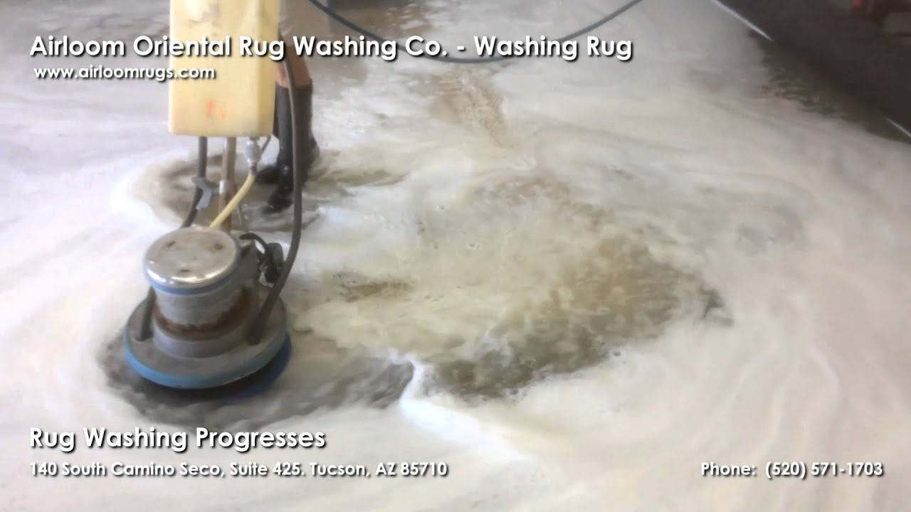 Airloom Oriental Rug Washing Co. Rug Washing Progresses YouTube