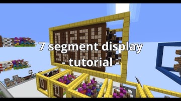 Minecraft Redstone 7 segment display building tutorial