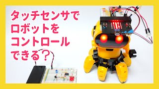 【電子工作】【microbit】タッチセンサでロボットをコントロールできる？