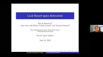#13: Noé de Rancourt- Local Banach space dichotomies