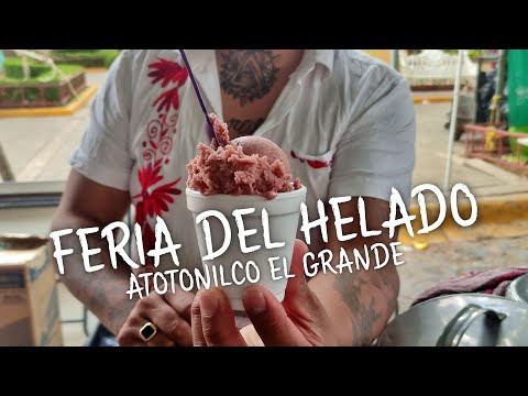 Probamos ¡nieve de pulque con chinicuil! en la Feria del Helado de Atotonilco el Grande