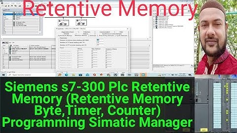 Siemens s7-300 Plc Retentive Memory(Retentive Memory Byte,Timer, Counter)Programming Simatic Manager
