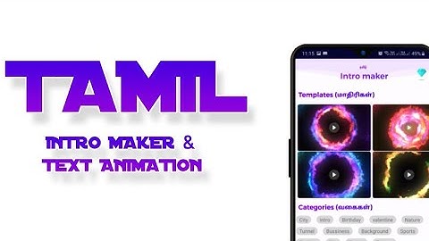 Tamil intro maker - Make intro quotes video now in tamil