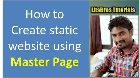 How to create static website & project using Master Page | Hindi | by LitsBros Tutorials