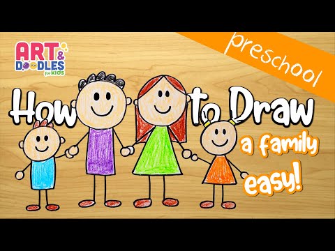 How to draw a FAMILY for kindergarten