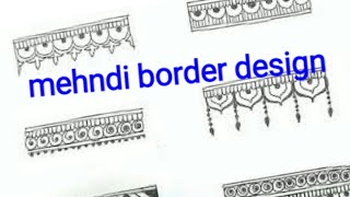 Basic Steps of mehndi design class-22 border for beginners tutorial