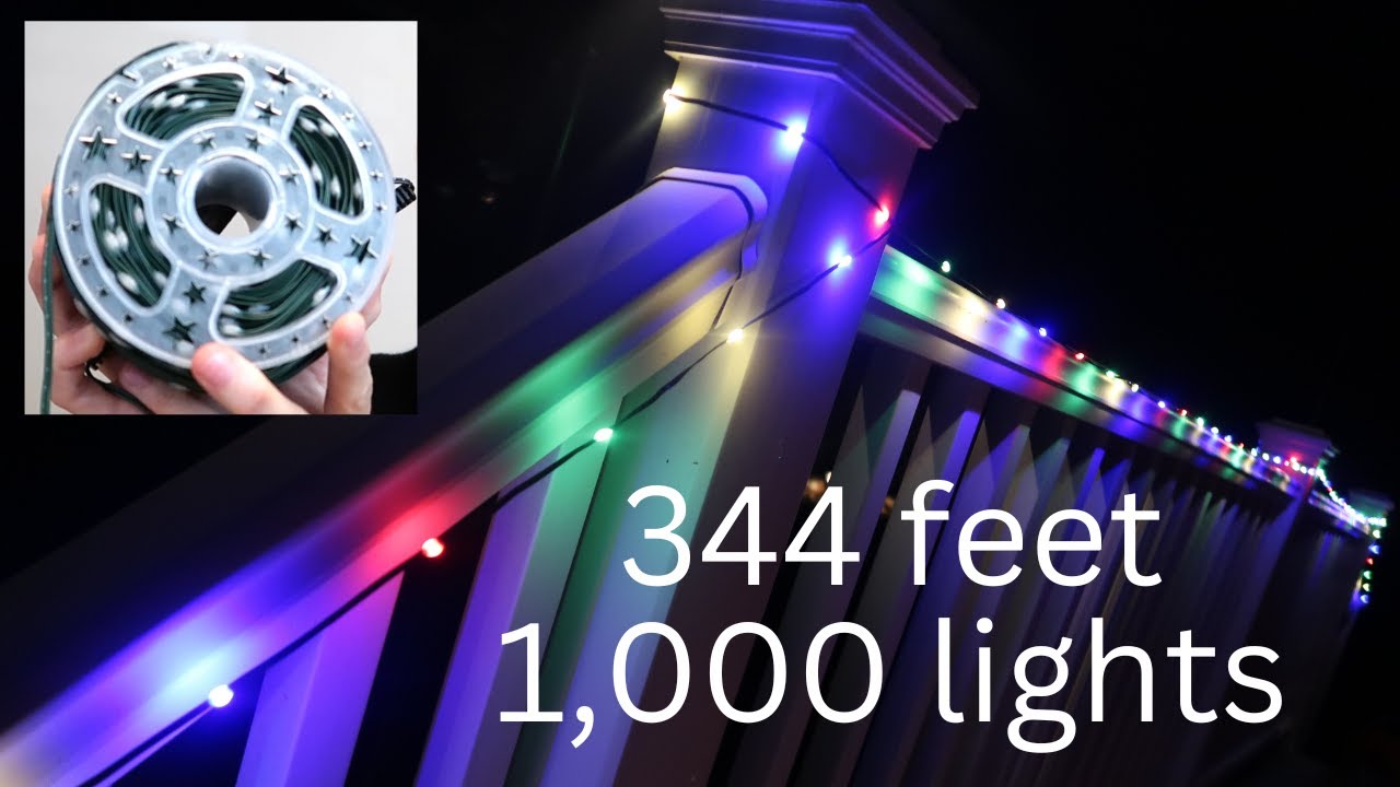 Eueasy Christmas Lights Outdoor, 1000 LED 344FT Fairy String