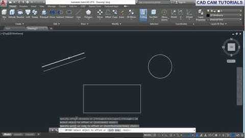 AutoCAD 2018 Tutorial for Beginners   23  HOW TO USE OFFSET COMMAND IN AUTOCAD#
