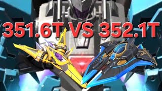 351.6T Conq No Trans VS 352.1T Phantom Transformation Comparison Test Wing Fighter 