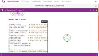 InfyTQ PF Day3 Video 9 6 Assignment27 Pattern Drawing Turtle Graphics