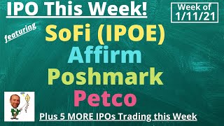 IPO This Week: SoFi (IPOE), Affirm IPO (AFRM), Poshmark, Petco + 5 Upcoming IPOs~Wk. of 1/11/21