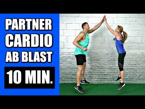 10 MINUTE PARTNER WORKOUT WITH CARDIO ABS EXERCISES | Fat Burning Bodyweight Partner Workout Routine