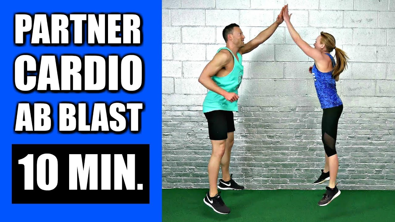 10 MINUTE PARTNER WORKOUT WITH CARDIO ABS EXERCISES