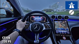 2024 Mercedes Benz C220d 200+20 PS EVENING POV DRIVE TOPSPEED (60 FPS)
