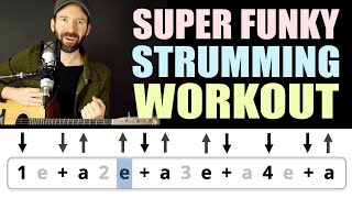 Video voorbeeld van "Funky Strumming Workout & Guitar Lesson: 8 Cool Patterns & FREE .PDF!"