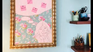 How I made this fabric covered pin board