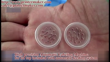 High precision Automatic Labeling Machine for lid top included with automatic feeding system