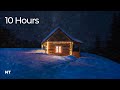 Cozy Winter Cabin in Blizzard Snowstorm in Mountains | Fall Asleep FAST with Howling Wind & Snowfall