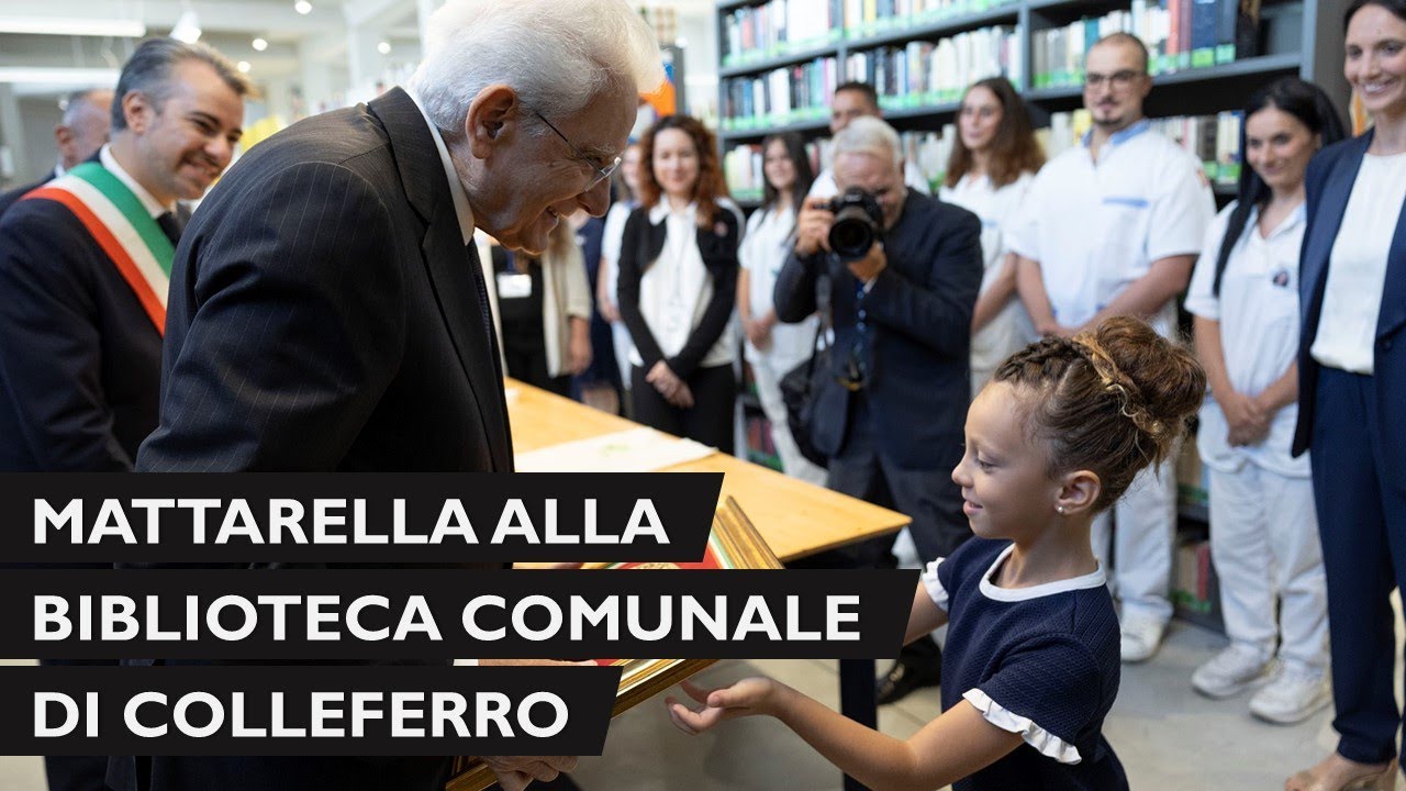 Il Presidente Mattarella visita la biblioteca Riccardo Morandi