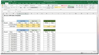 BA211 Drift Rate Template