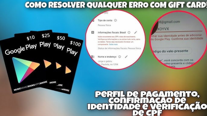 COMO RESOLVER PROBLEMA DE ( INSIRA O CPF NOVAMENTE ) DA PLAY STORE!!! 