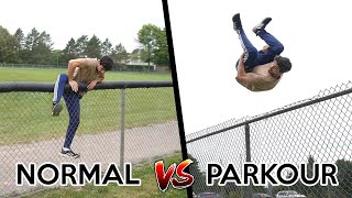 Parkour Vs Normal People In Real Life