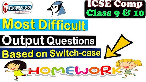 Most Important Switch case output questions and answers | output questions in java class 10 & 9 icse