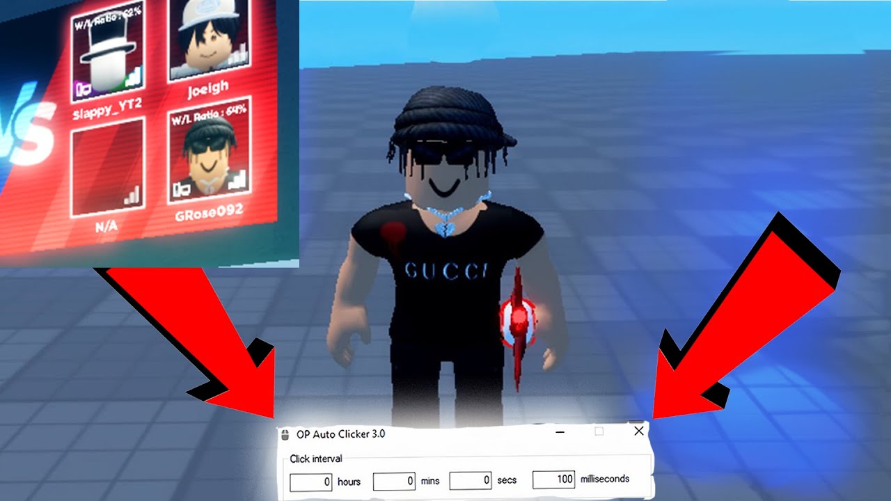 Trolling With AUTO CLICKER in Roblox Blade Ball 