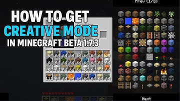 How to get creative mode in Minecraft beta 1.7.3