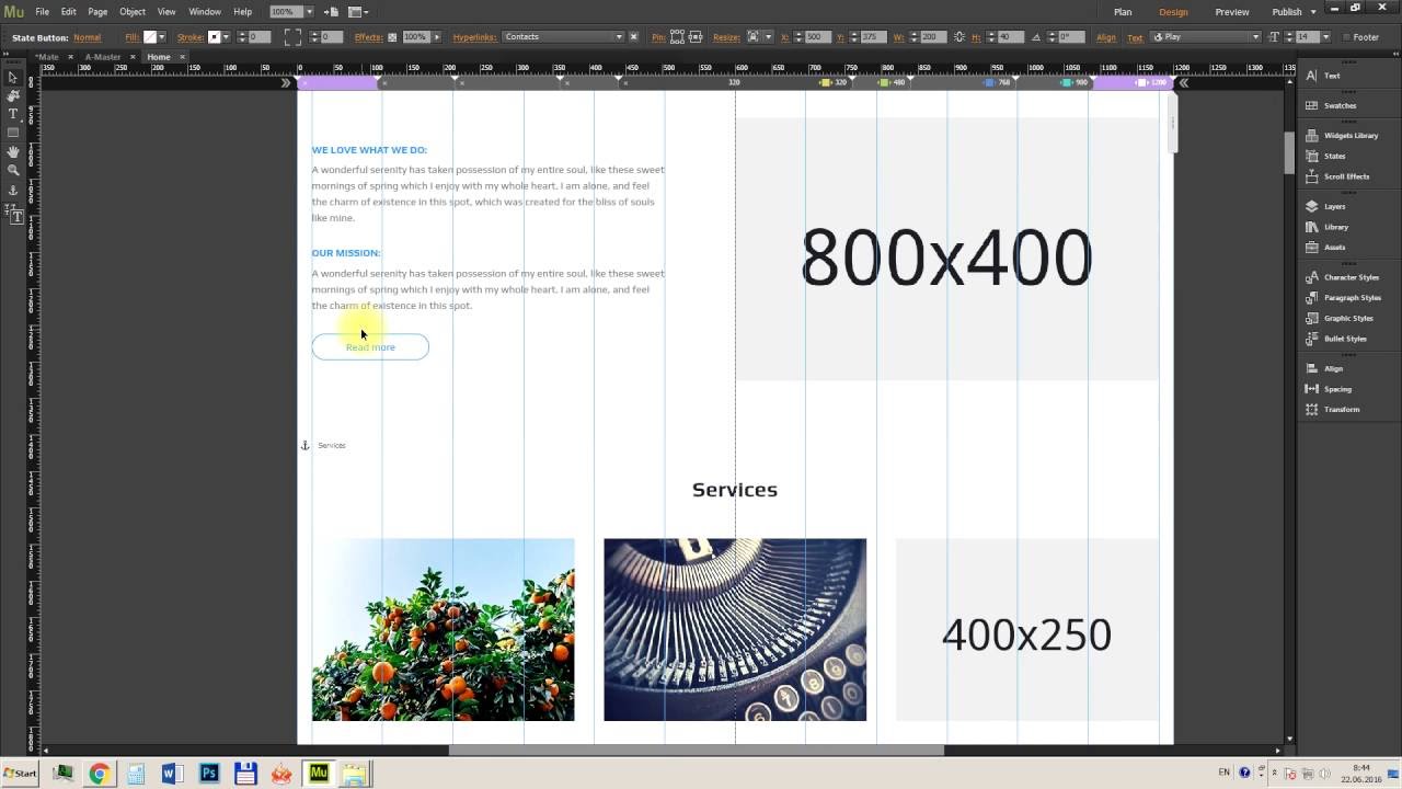 05. How to change hyperlinks in Adobe Muse YouTube