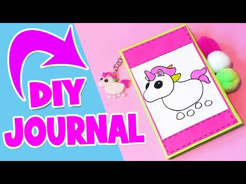 Easy DIY UNICORN JOURNAL at home! Adopt Me
