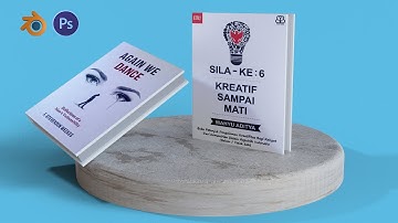 Tutorial blender untuk pemula ke 60 - Cara membuat mockup buku di blender 2.93.1 & Photoshop PART 2