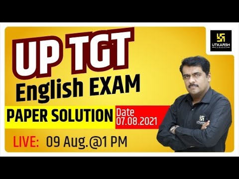 UP TGT Exam 2021 | English Exam Paper Solution with Explanation | Bheesham Sir