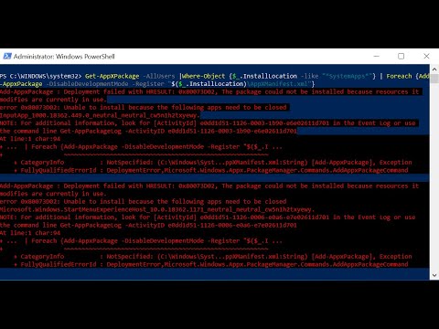 How To Fix Powershell Deployment Failed With HRESULT 0x80073D02 [StartMenuExperienceHost.exe]