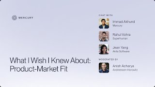 What I Wish I Knew About: ProductMarket Fit