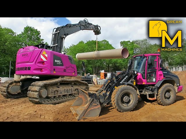 Pink Construction Equipment Brazilian Backhoe Girl In The Pink