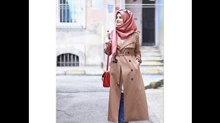 أجمل ازياء المحجبات شتاء 2017 ملابس شتوية للمحجبات - winter hijab outfits -part2-