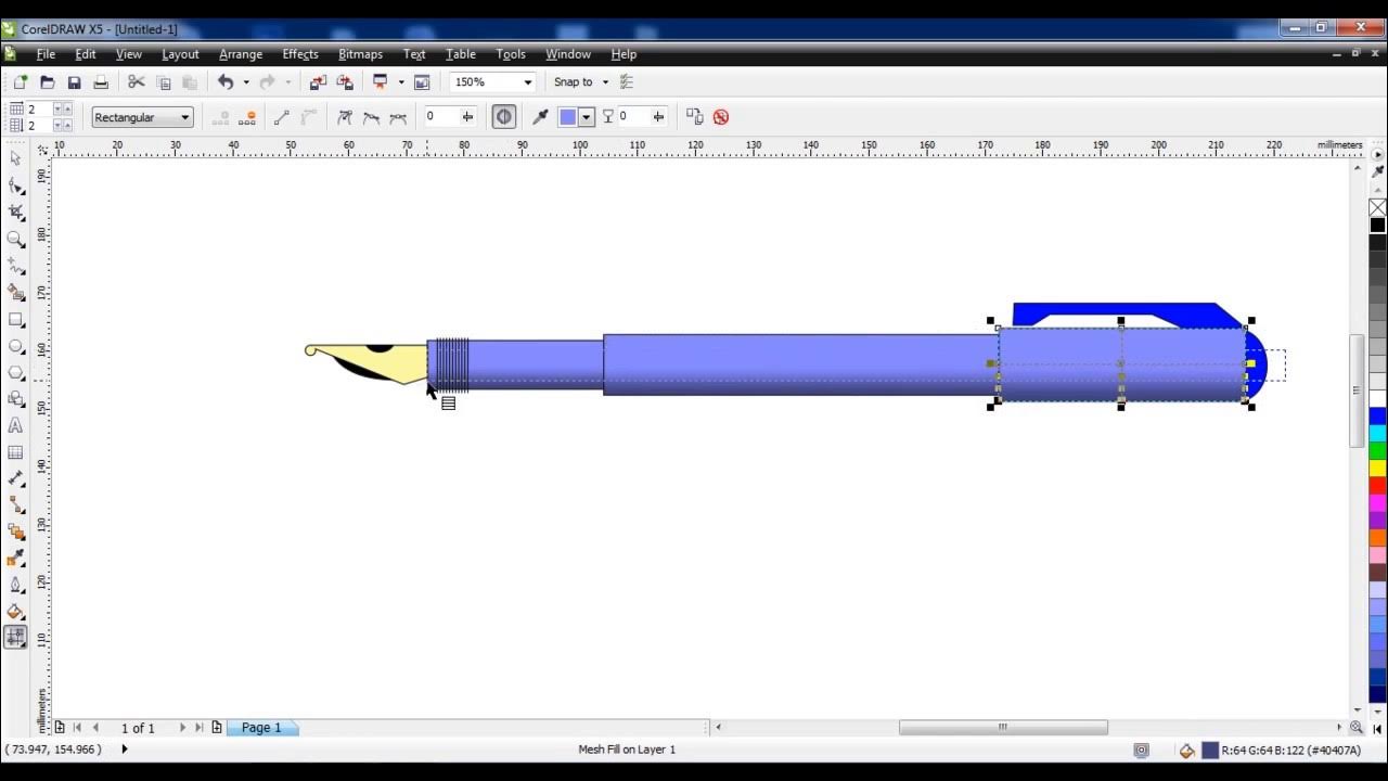 How to draw Ink Pen in Coreldraw YouTube