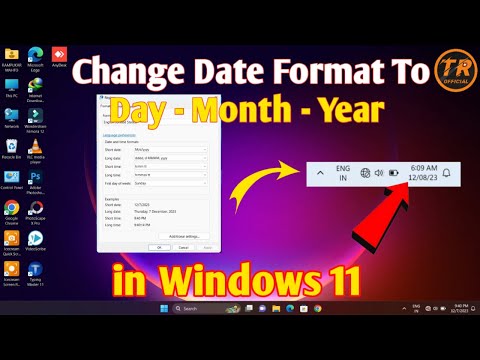 Windows11 Me Date Ka Setting Kaise Kare | How to Change Date Format in Windows11 - dd-mm-yyyy format