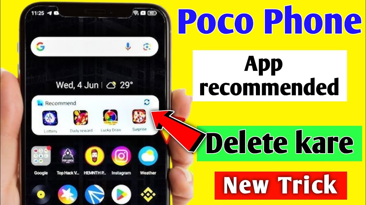 📵poco phone me recommended app kaise delete kare/poco ke mobile me recommended app kaise delete kare