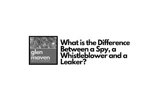 What is the difference between a spy, a whistleblower and a leaker? Profile