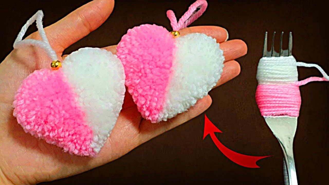 مشروع | مربح ( يكسب جداا) اجمل وابسط ميداليه - ممكن تعمليها من خيوط صوف علي شكل قلب | 2026