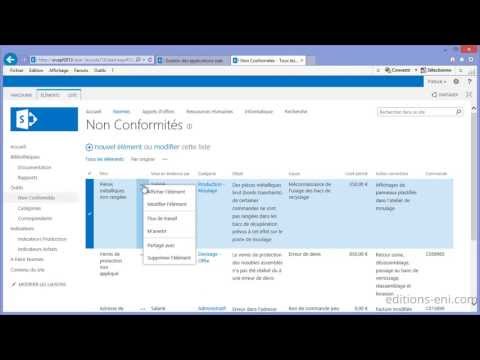 Création d'une liste personnalisée avec SharePoint Foundation 2013