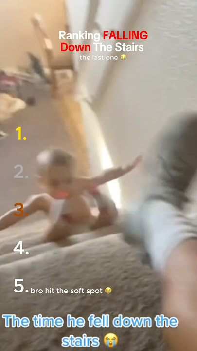 Baby falls down the stairs