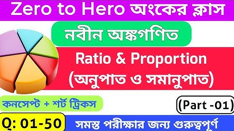Ratio and Proportion | অনুপাত ও সমানুপাত | Part -1 | RS Aggarwal maths solution Ratio & Proportion |