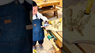 Making toys beats playing with phones.#childhoodunplugged #sloyd #woodworkingforkids #education