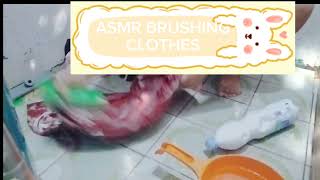 ASMR BRUSHING CLOTHES #relaxationsounds #youtubeshorts #asmrcleaning #brushingsounds #ASMRglobal