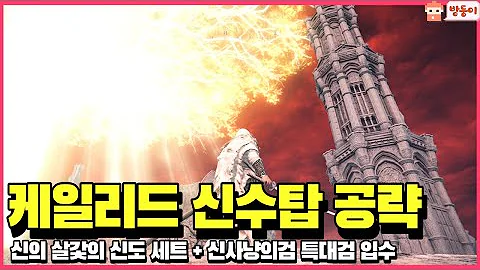 엘든링 케일리드 신수탑 공략 보스전까지! [신의 살갗의 신도 세트 + 신사냥의검 특대검 입수]