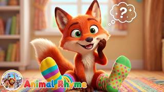 Fox in Funky Socks | Fun Animal Rhyme | Kids Colors & Patterns Song Guide